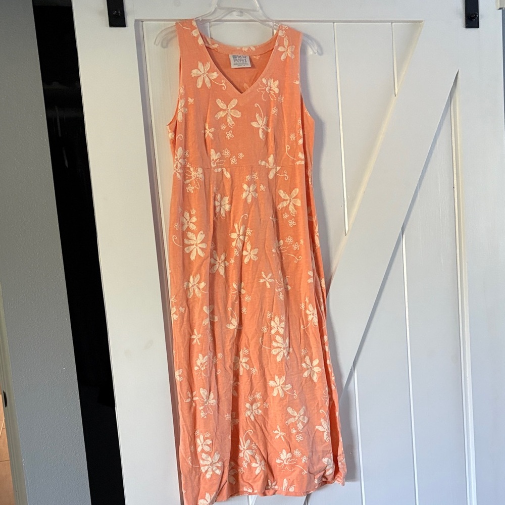 Fresh Produce Floral Peach Maxi Dress